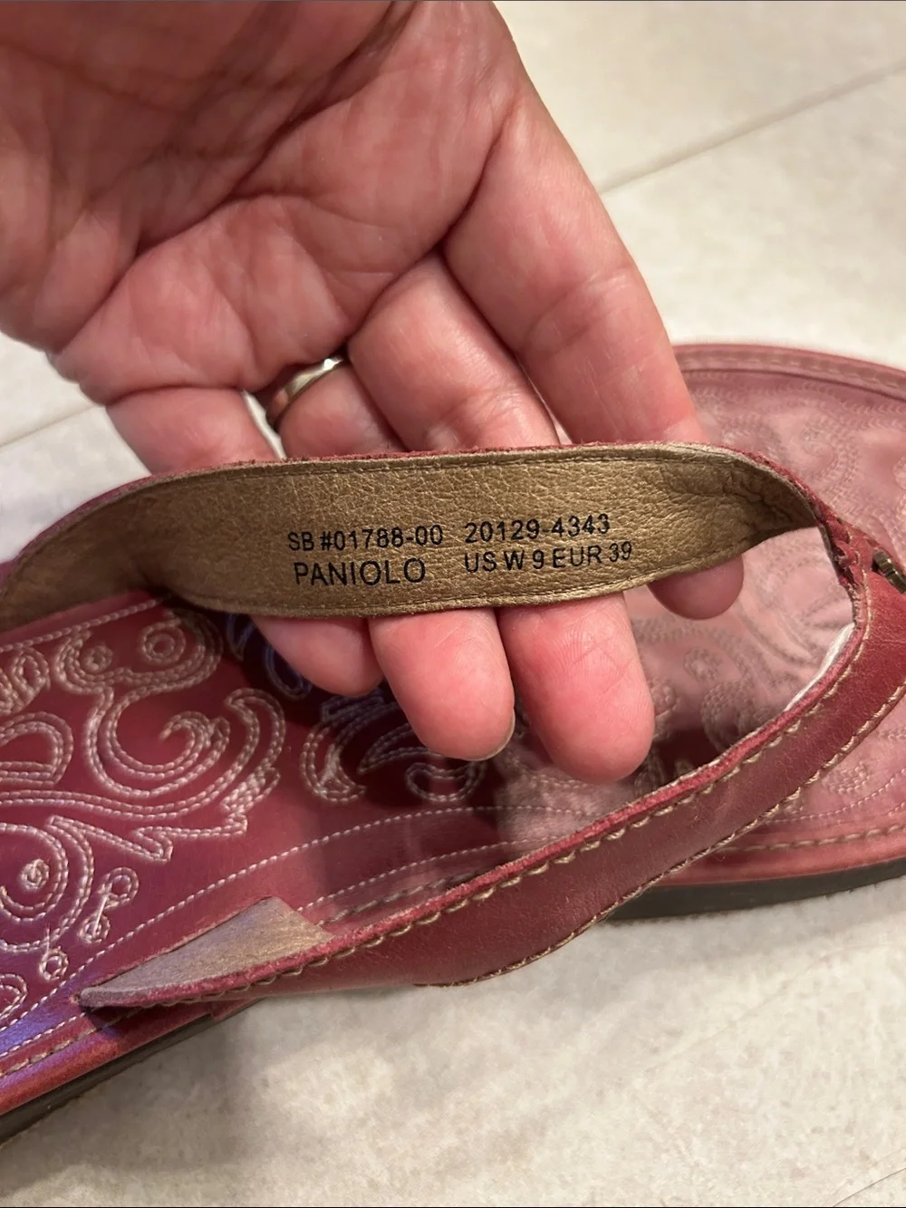 Olukai Leather Flip Flop Sandals
